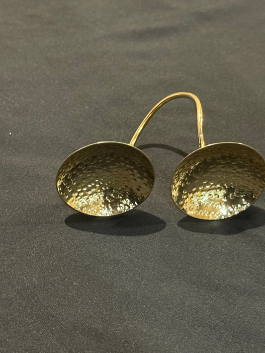 Hammered Gold-Plated Bronze Cuff Bracelet