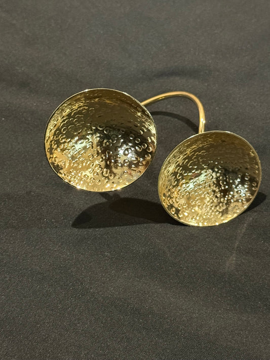 Hammered Gold-Plated Bronze Cuff Bracelet