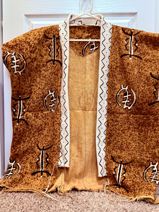 Handcrafted Mudcloth Kimono Vest – Unisex