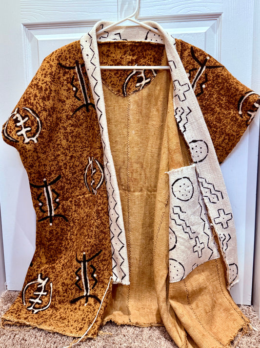 Handcrafted Mudcloth Kimono Vest – Unisex