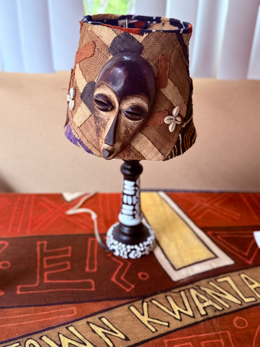 Handcrafted African-Inspired Tribal Lamp